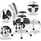 Flash Furniture Office Chair, Mesh, Dark Gray Mesh/White Frame HL-0001-WH-DKGY-GG - alternate 10